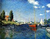Claude Monet - The Red Boats Argenteuil painting